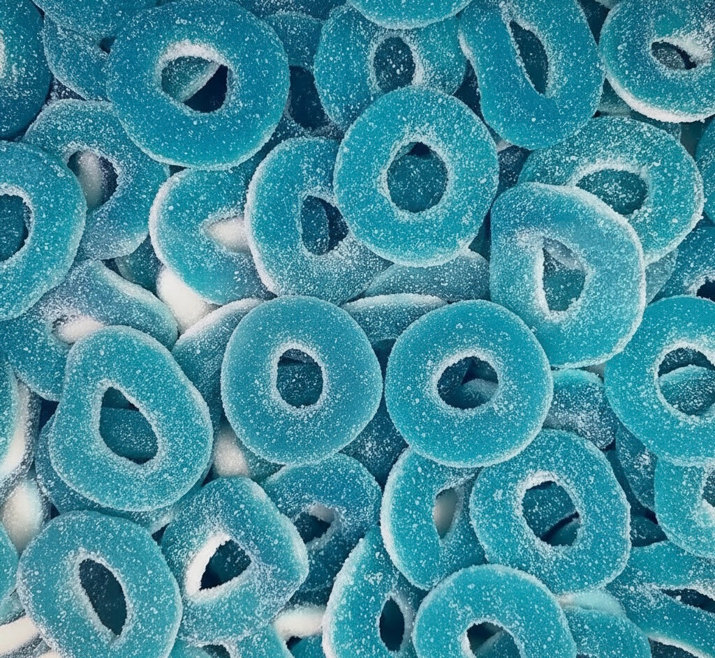 Anneaux framboise sucrés 100g