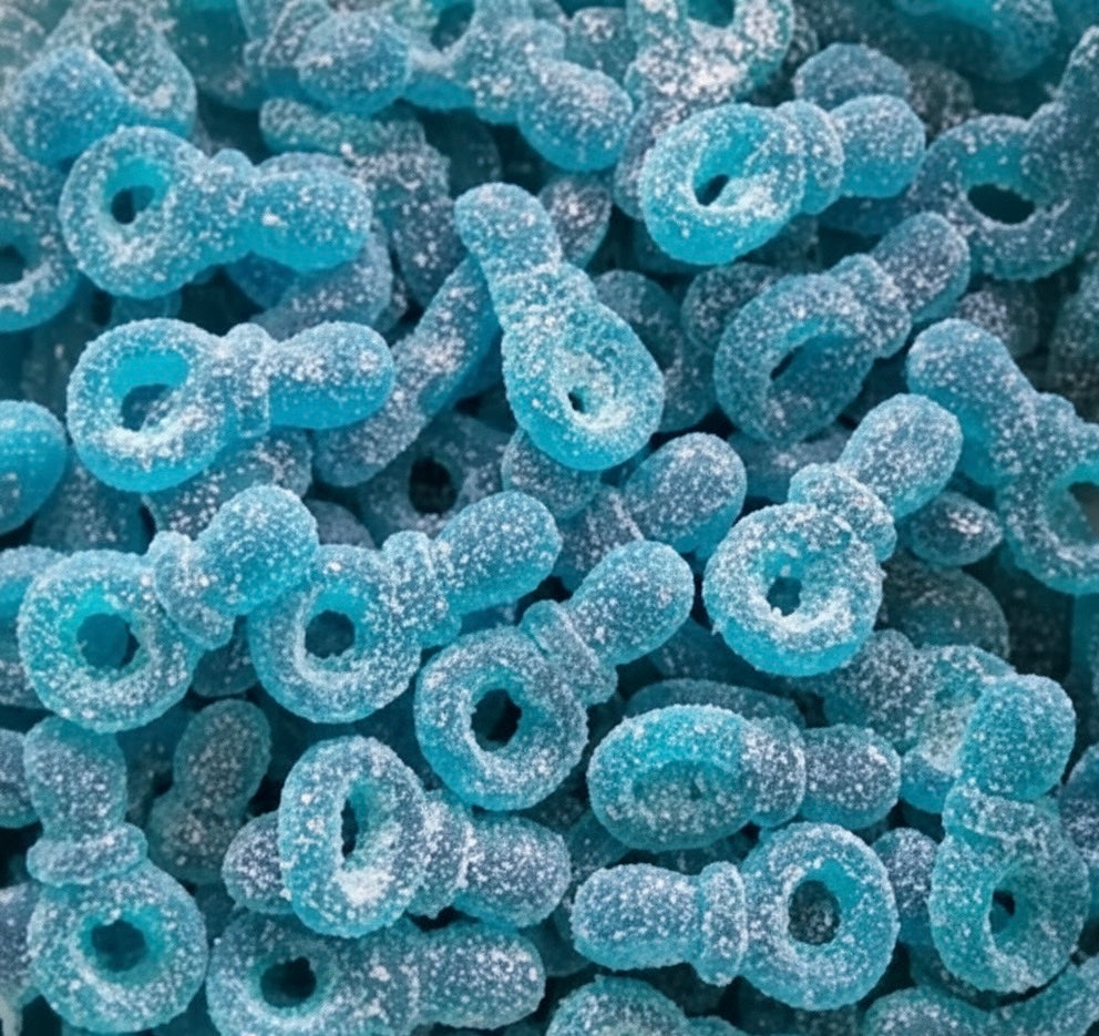 Tétines bleues framboise 100g