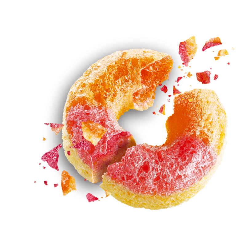 Bonbon anneau pêche Crunchy lyophilisé - Freeze Dried Candy - 35g