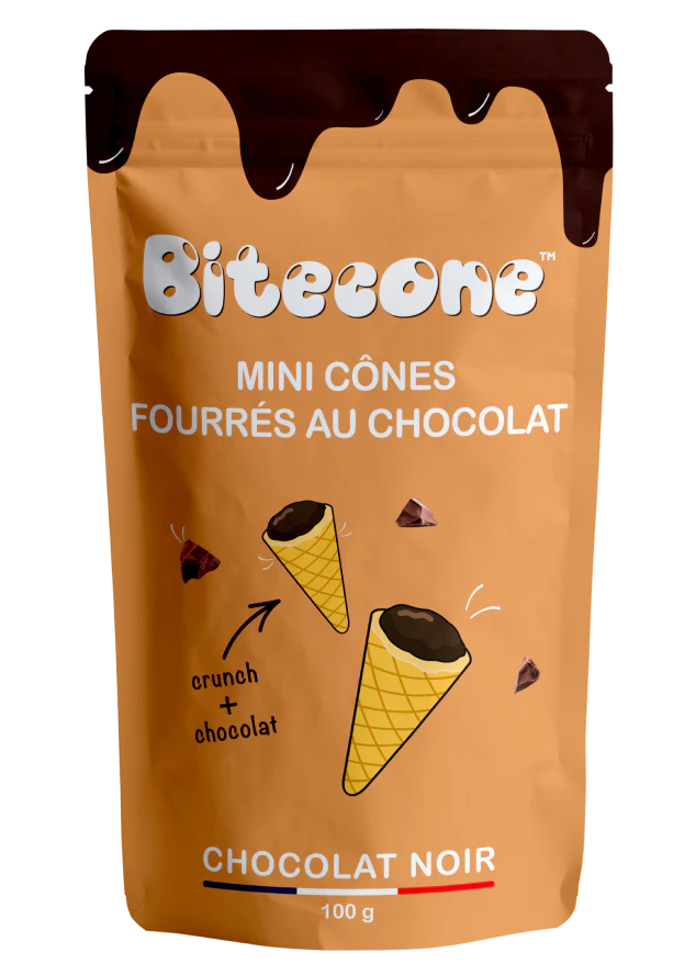 Bitecone mini cônes de glace chocolat noir 100g
