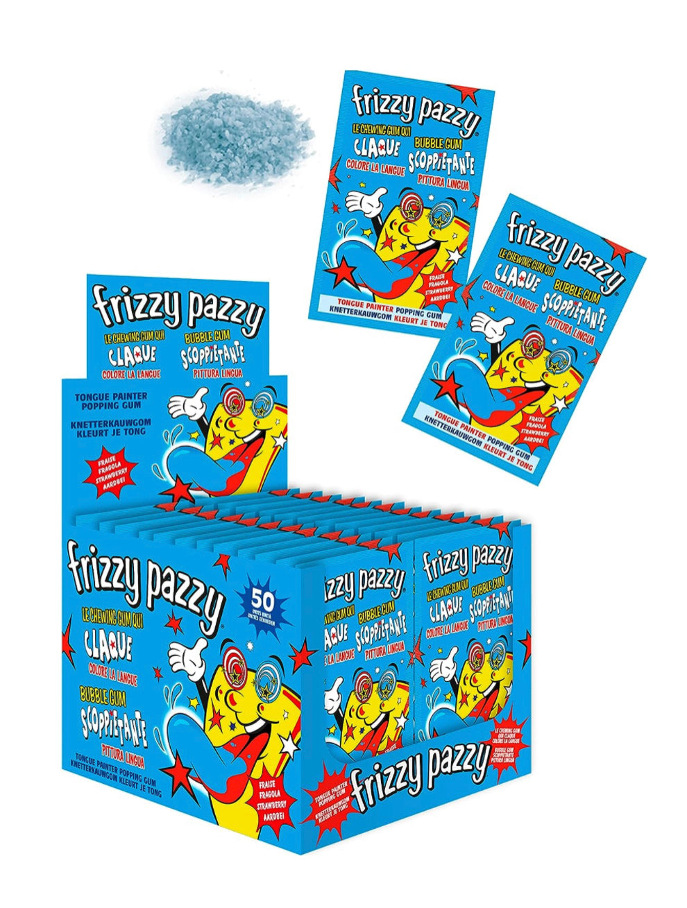 Frizzy Pazzy fraise tache langue (2 sachets)