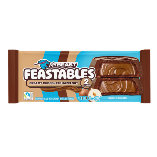 Mr Beast Feastables cups creamy chocolate Hazelnut