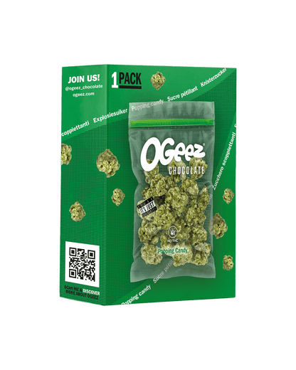 Ogeez Popping Candy 35g (chocolat aux herbes)