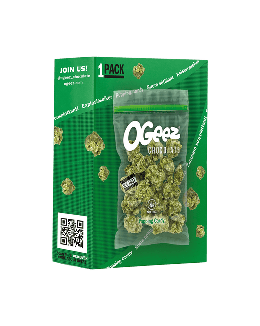 Ogeez Popping Candy 35g (chocolat aux herbes)