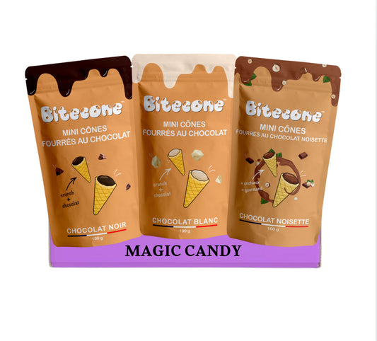 Bitecone Mini cônes chocolat pack de 3