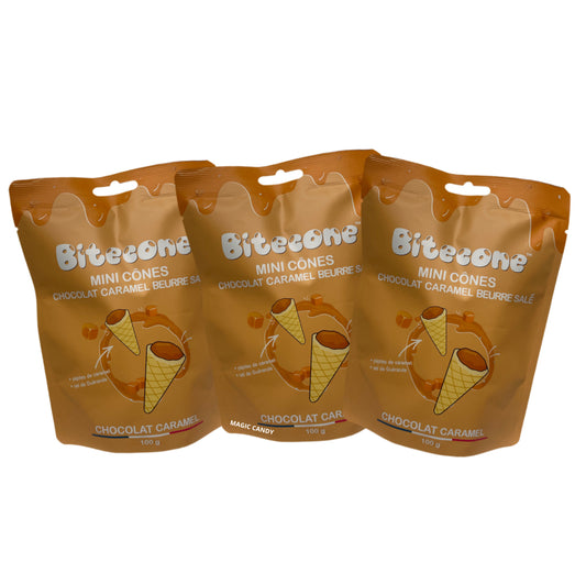 Bitecone pack de 3 chocolat caramel beurre salé 100g