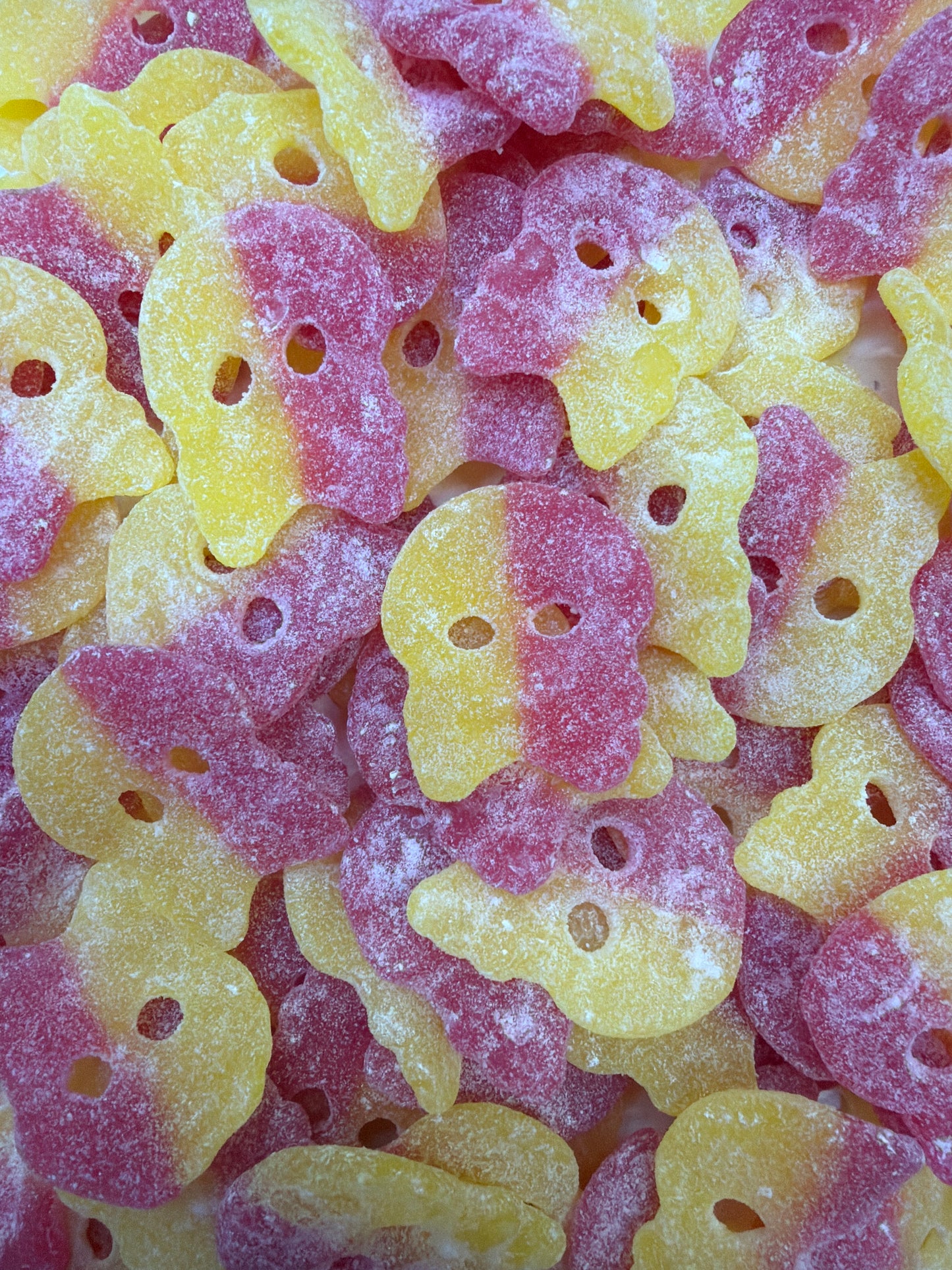 Bubs Framboise Citron Crânes géants acides 100g - Bonbons Suédois