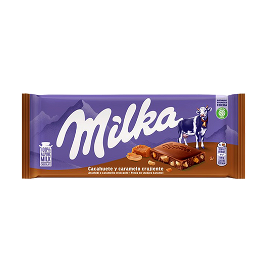 Tablette Milka Cacahuète et Caramel Croquant