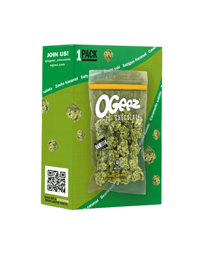 Ogeez Krispy Karamel 35g (chocolat aux herbes)