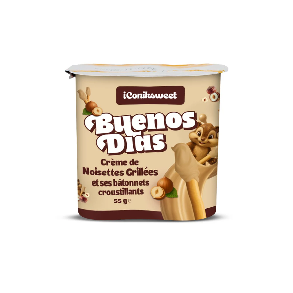 IConiksweet - Buenos Dias - Crème De Noisettes Grillés Et Des Bâtonnets Croustillants