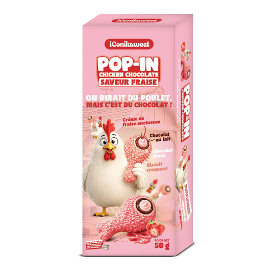 Iconiksweet Pop-In Chicken chocolate Saveur Fraise