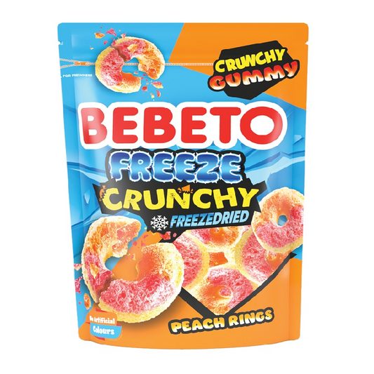 Bonbon anneau pêche Crunchy lyophilisé - Freeze Dried Candy - 35g