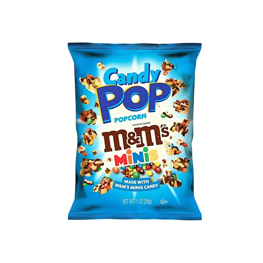 Candy Pop Popcorn M&M's Minis 28g Date 10/12/2025