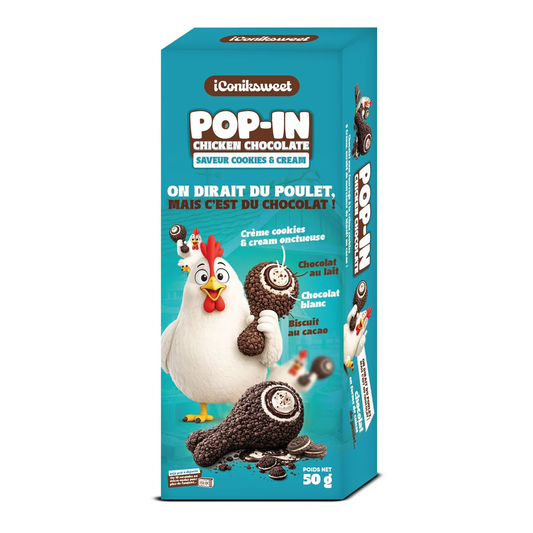 Iconiksweet Pop-In Chicken chocolate Saveur cookies & cream