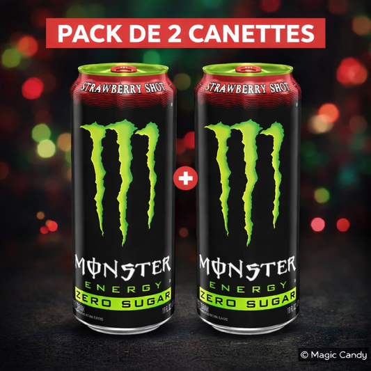 2 Monster Energy Strawberry Shot Sans Sucres