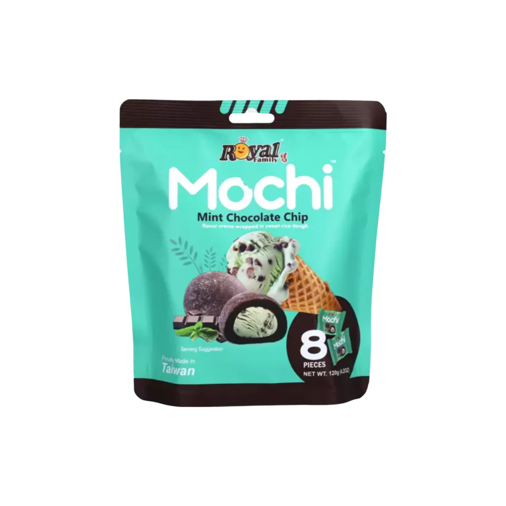 Mochi Menthe Chocolat Pépites, mochi goût menthe avec pépites de chocolat