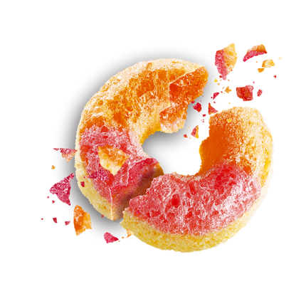 Bonbon anneau pêche Crunchy lyophilisé - Freeze Dried Candy - 35g