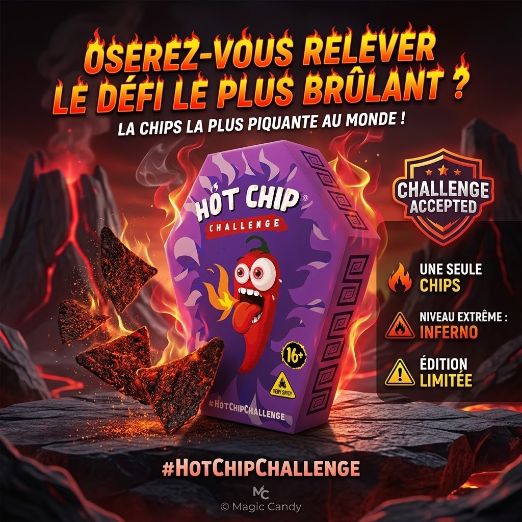 Chips piquante HOT CHIP Challenge Nouvelle Version