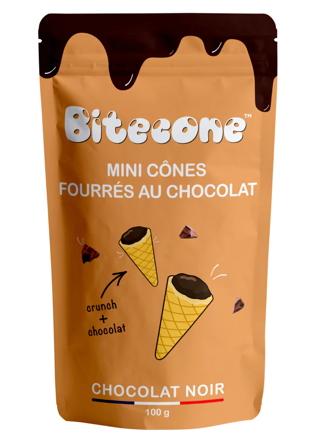 Bitecone fin de cône de glace chocolat noir 100g