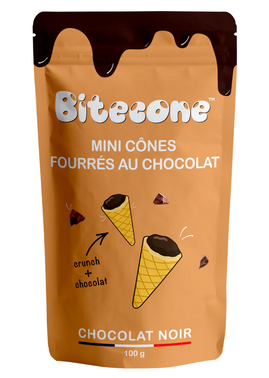 Bitecone fin de cône de glace chocolat noir 100g