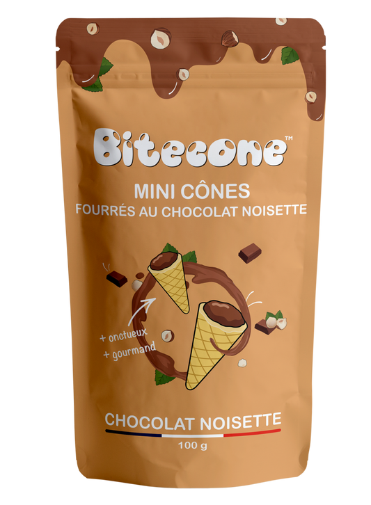 Bitecone fin de cône de glace chocolat noisette 100g