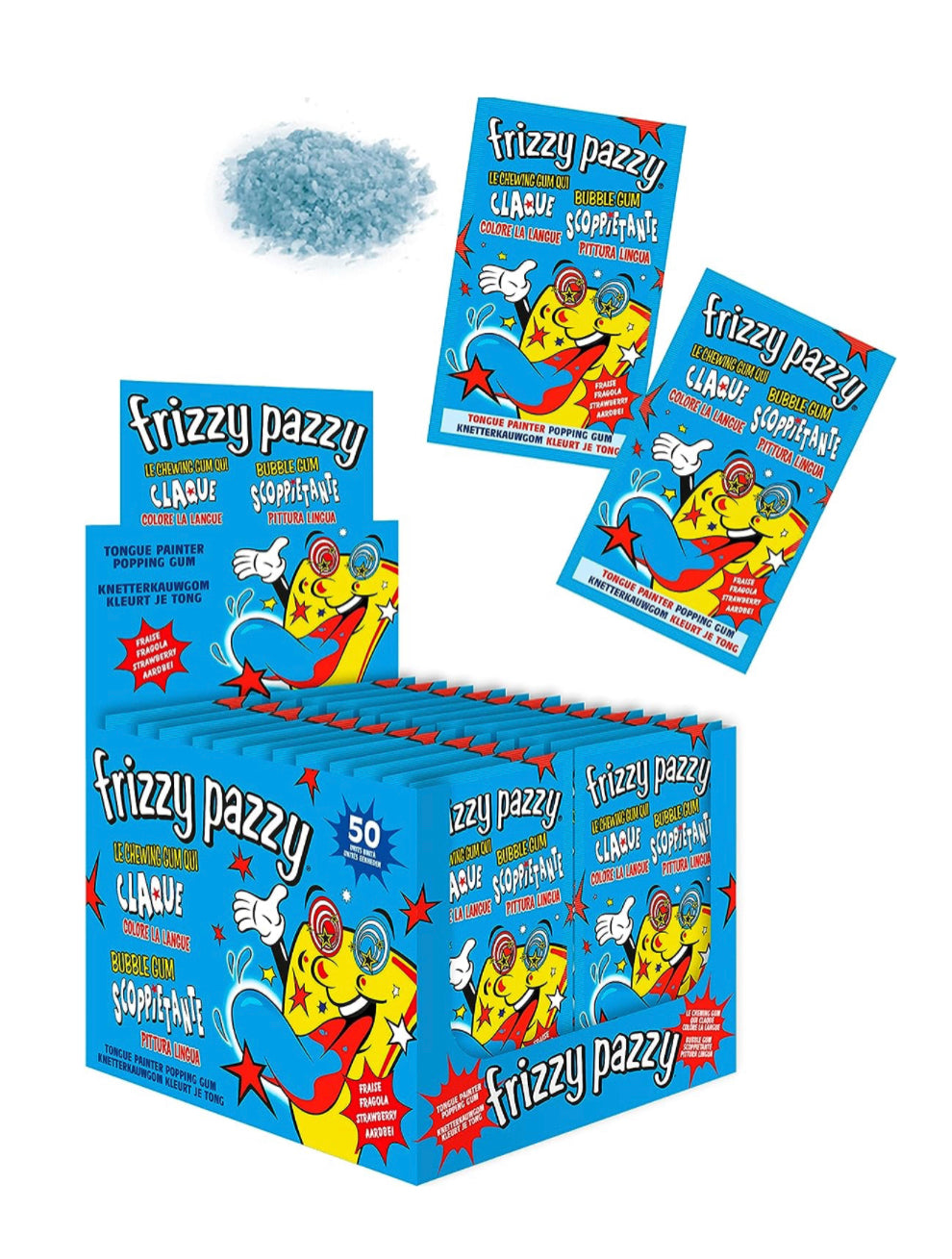 Frizzy Pazzy fraise tache langue (bleu)