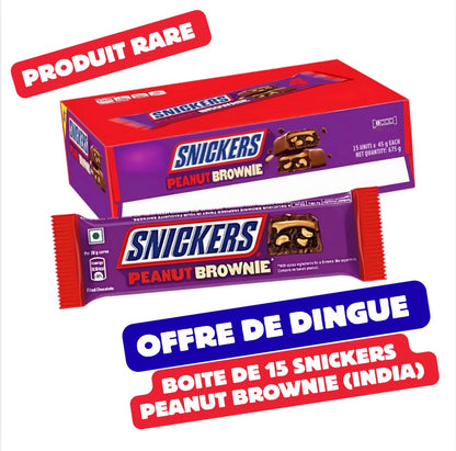 Boîte de 15 Snickers Brownie aux cacahouètes (india)