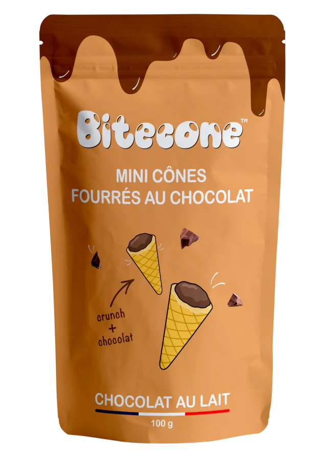 Bitecone fin de cône de glace chocolat au lait 100g
