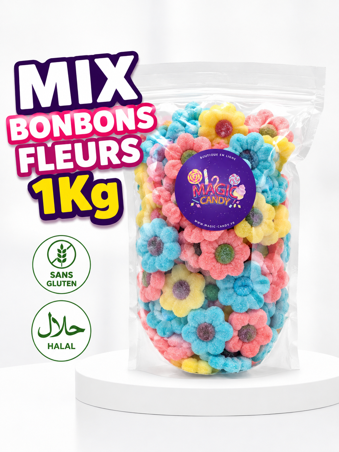 Bonbons fleurs mix 1kg