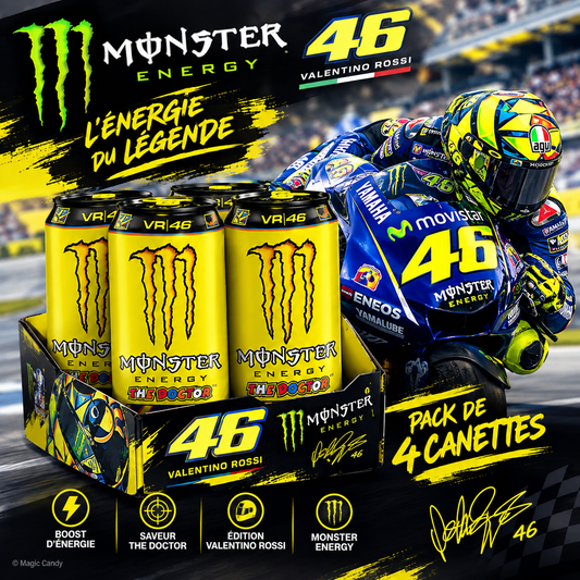 Monster Energy VR46 Valentino Rossi Lot de 4