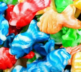 Poissons lisses multicolores 100g