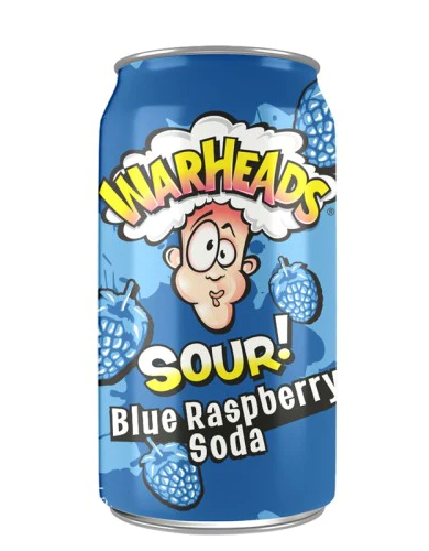 Warheads Sour Blue Raspberry Soda