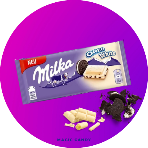 Tablette Milka Chocolat Blanc et Oreo
