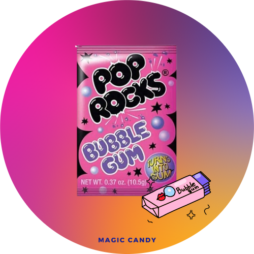Pop Rocks Bubble gum (sucre pétillant)